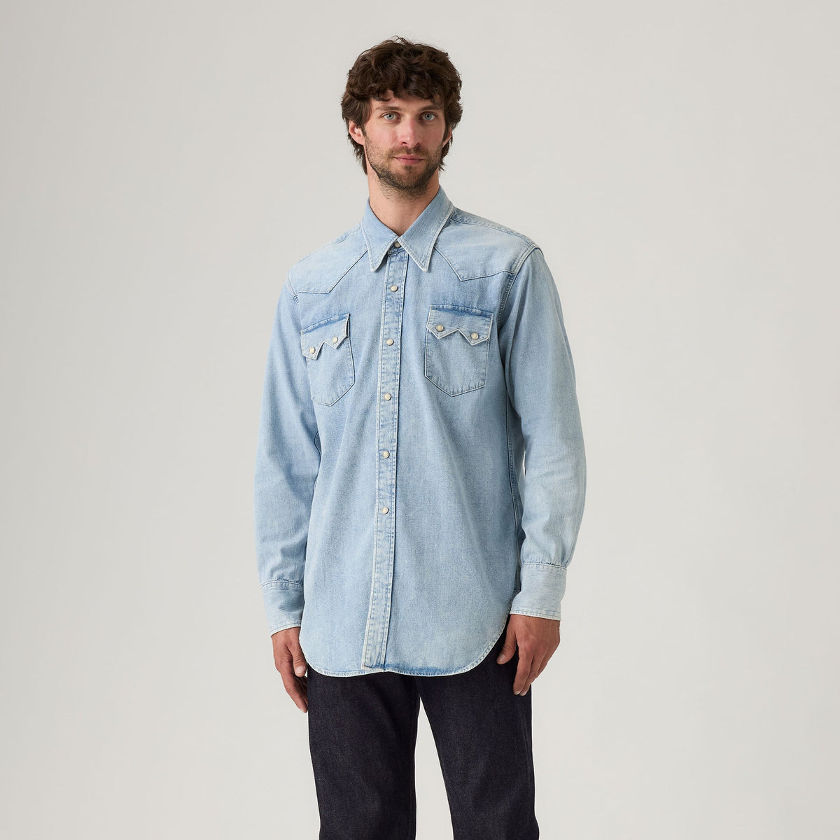 LEVI'S Vintage Clothing Shorthorn Sawtooth 001L7-0003 着用イメージ