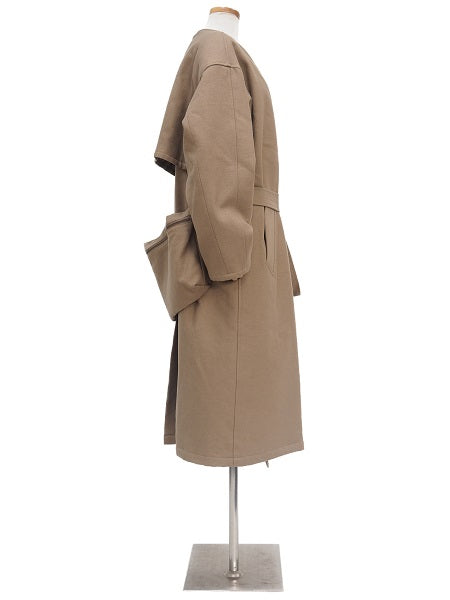 77circa cotton wool gabardine quilting liner beltted coat 商品画像 3