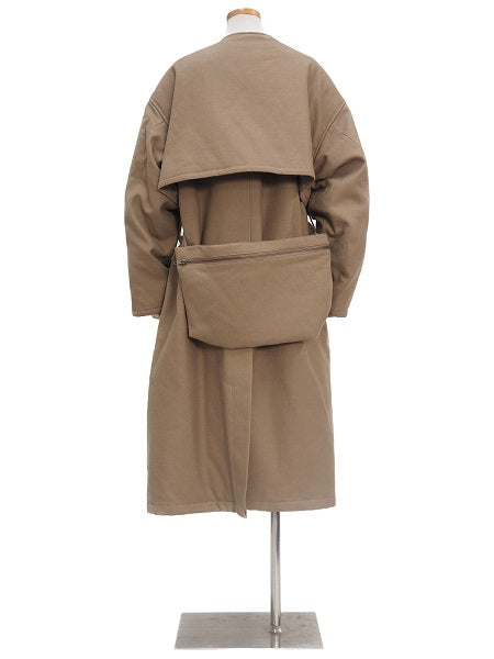 77circa cotton wool gabardine quilting liner beltted coat 商品画像 4
