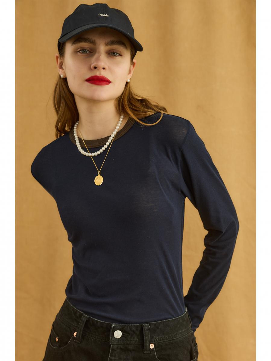Oblada SHEER LONG SLEEVE TEE 商品画像 1