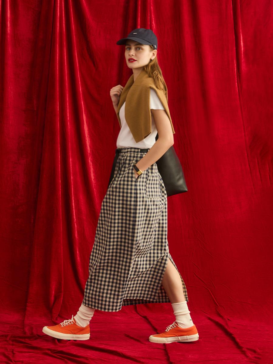 GINGHAM CHECK SKIRT