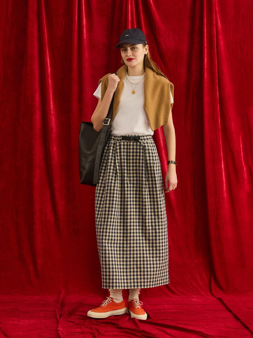 GINGHAM CHECK SKIRT