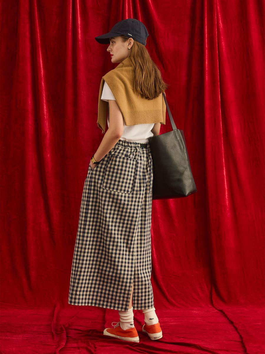 GINGHAM CHECK SKIRT