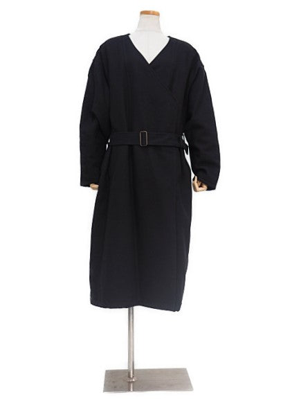 77circa cotton wool gabardine quilting liner beltted coat 商品画像 2