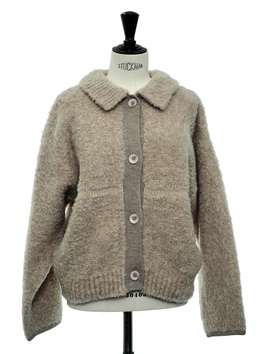 BATONER SHETLAND BOA POLO CARDIGAN 商品画像 1