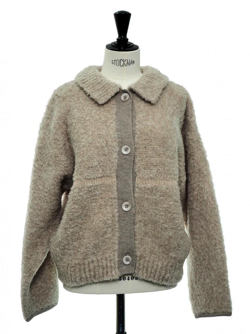 BATONER SHETLAND BOA POLO CARDIGAN 商品画像 1