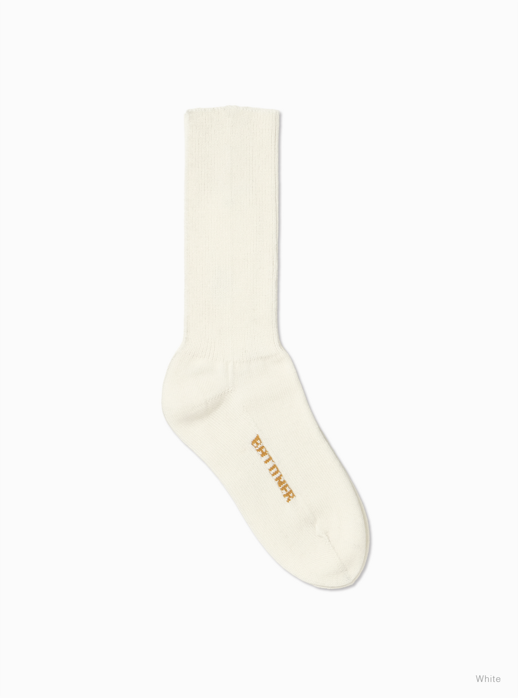BATONER SOLID WOOL LOGO SOCKS (WOMENS) / WHITE