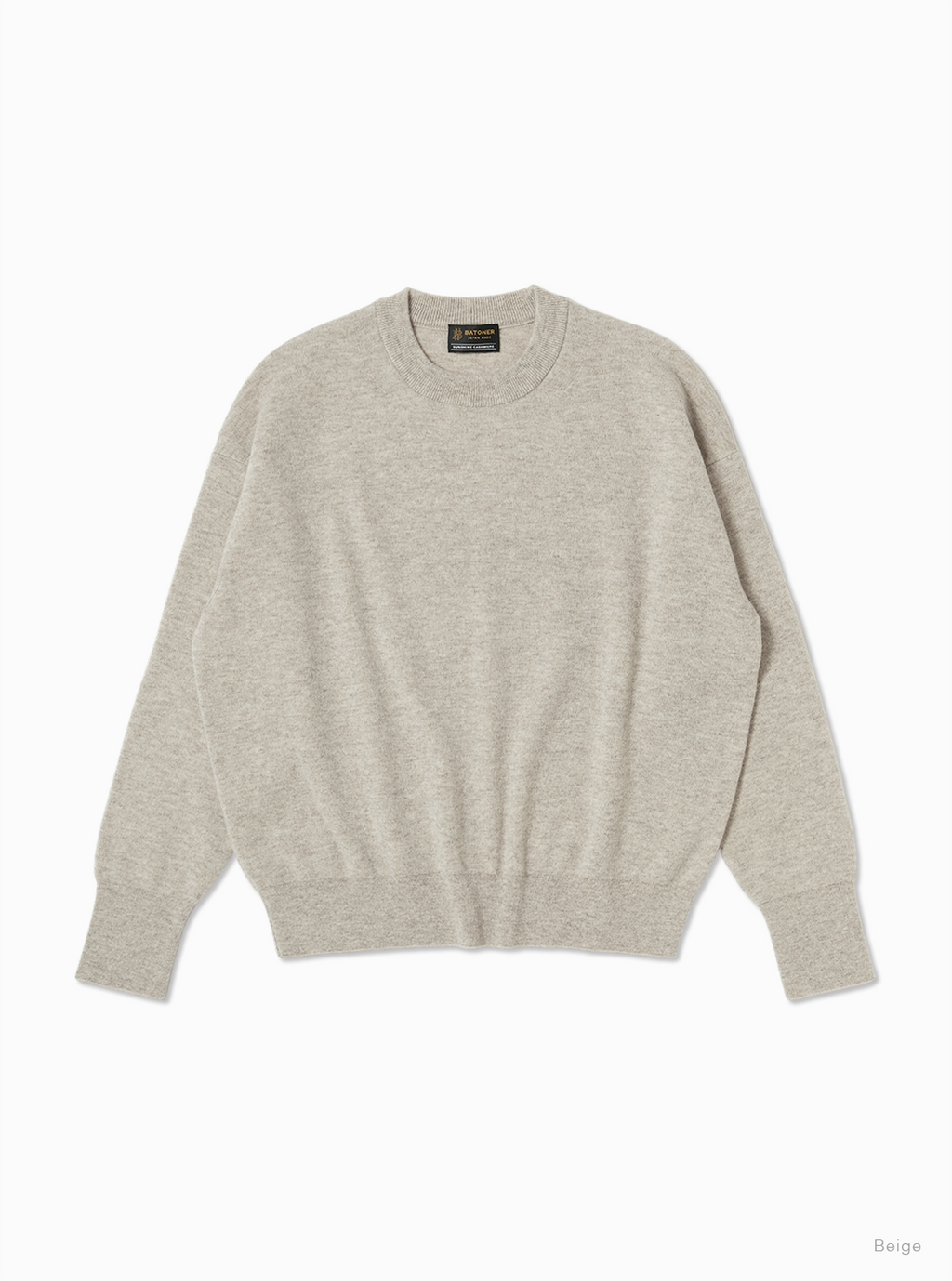 BATONER SUNSHINE CASHMERE CREW NECK / BEIGE