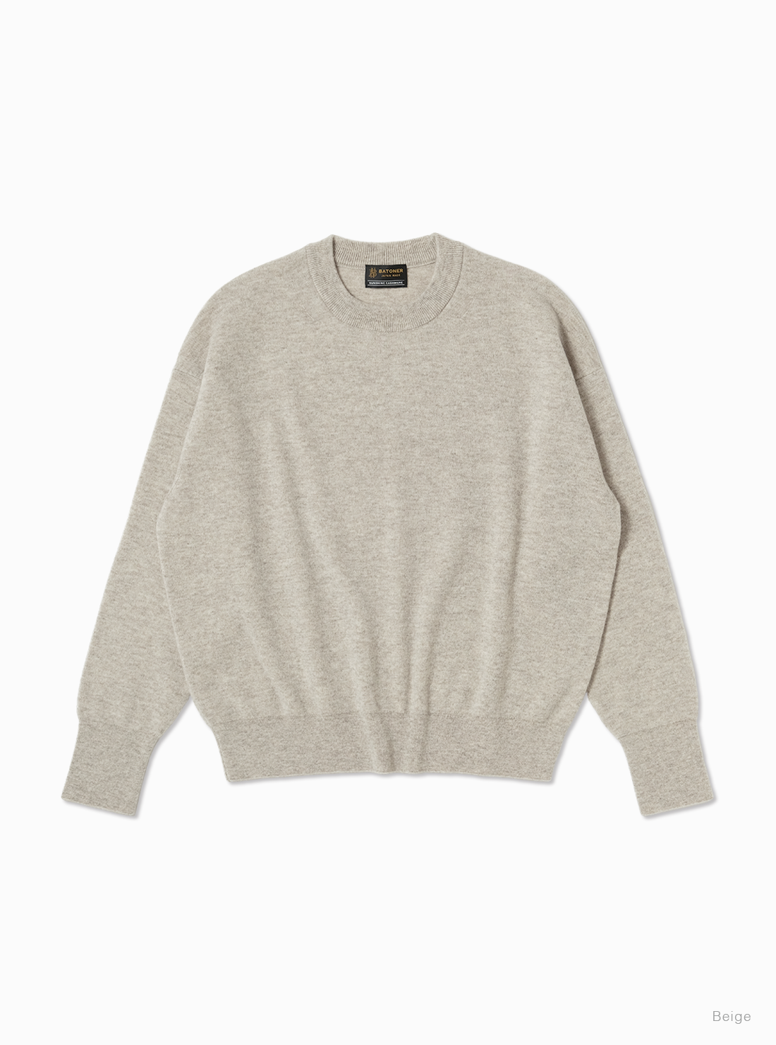 BATONER SUNSHINE CASHMERE CREW NECK / BEIGE