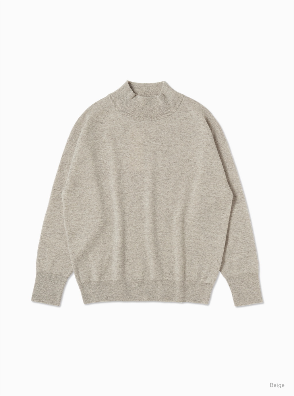 BATONER SUNSHINE CASHMERE MOCK NECK / BEIGE