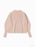 BATONER CASHMERE FOX BOAT NECK / BABY PINK