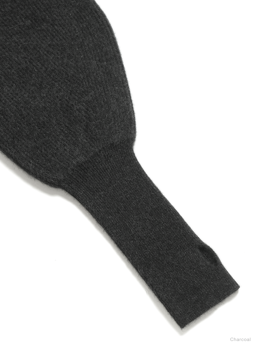 BATONER CASHMERE FOX BOAT NECK / CHARCOAL / ディテール・着用イメージ