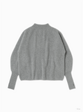 BATONER CASHMERE FOX BOAT NECK / GRAY