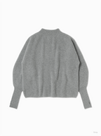 BATONER CASHMERE FOX BOAT NECK / GRAY