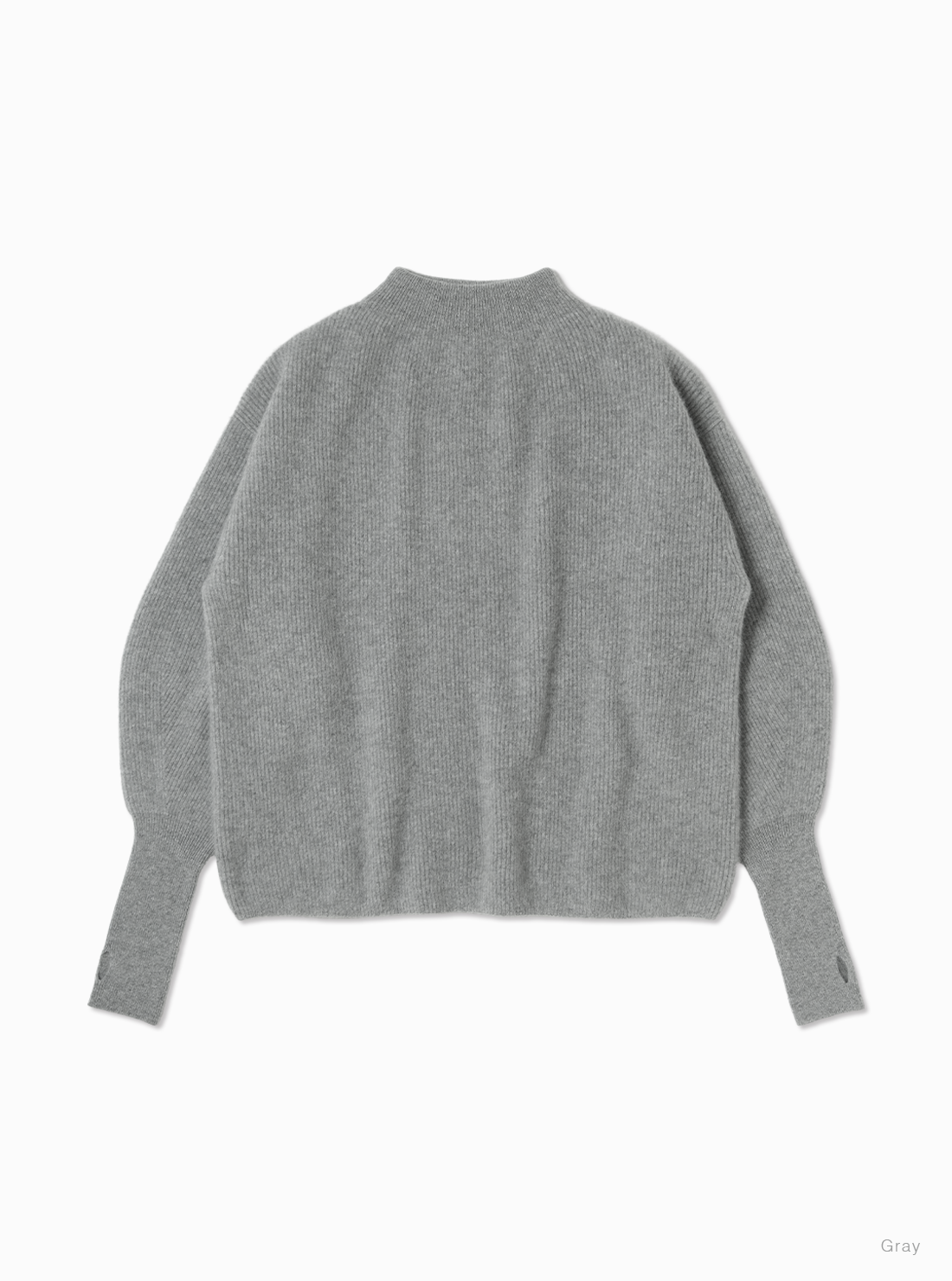 BATONER CASHMERE FOX BOAT NECK / GRAY
