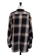 OMBRE CHECK BAND COLLAR SHIRT