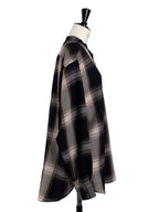 OMBRE CHECK BAND COLLAR SHIRT