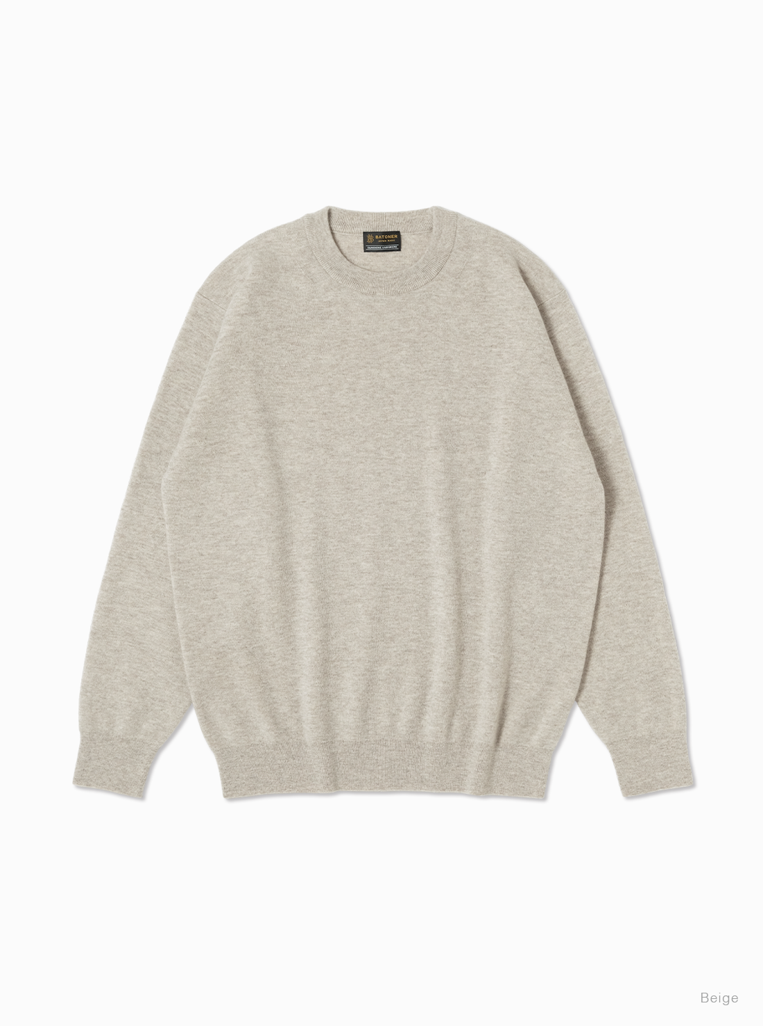 BATONER SUNSHINE CASHMERE CREW NECK / BEIGE