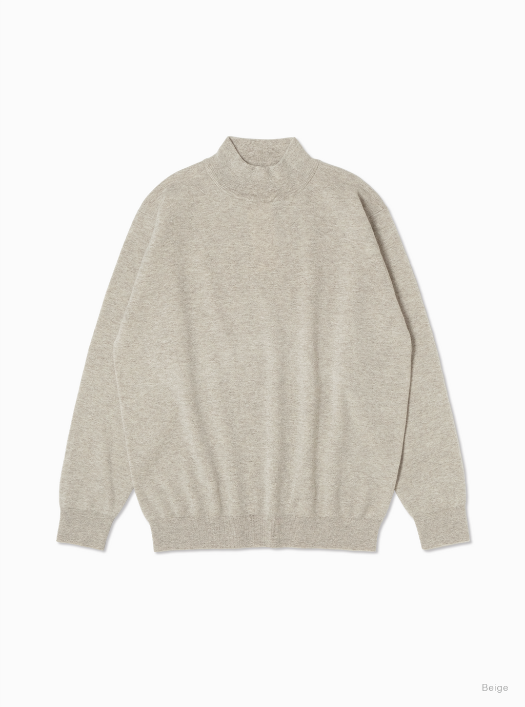 BATONER SUNSHINE CASHMERE MOCK NECK / BEIGE