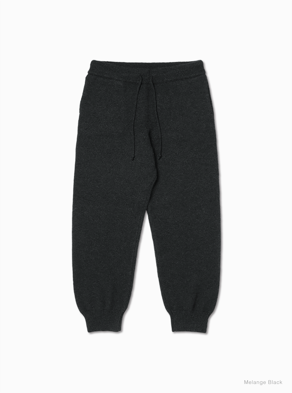 BATONER HEAVY WEIGHT INNOCENT CASHMERE PANTS / MELANGE BLACK