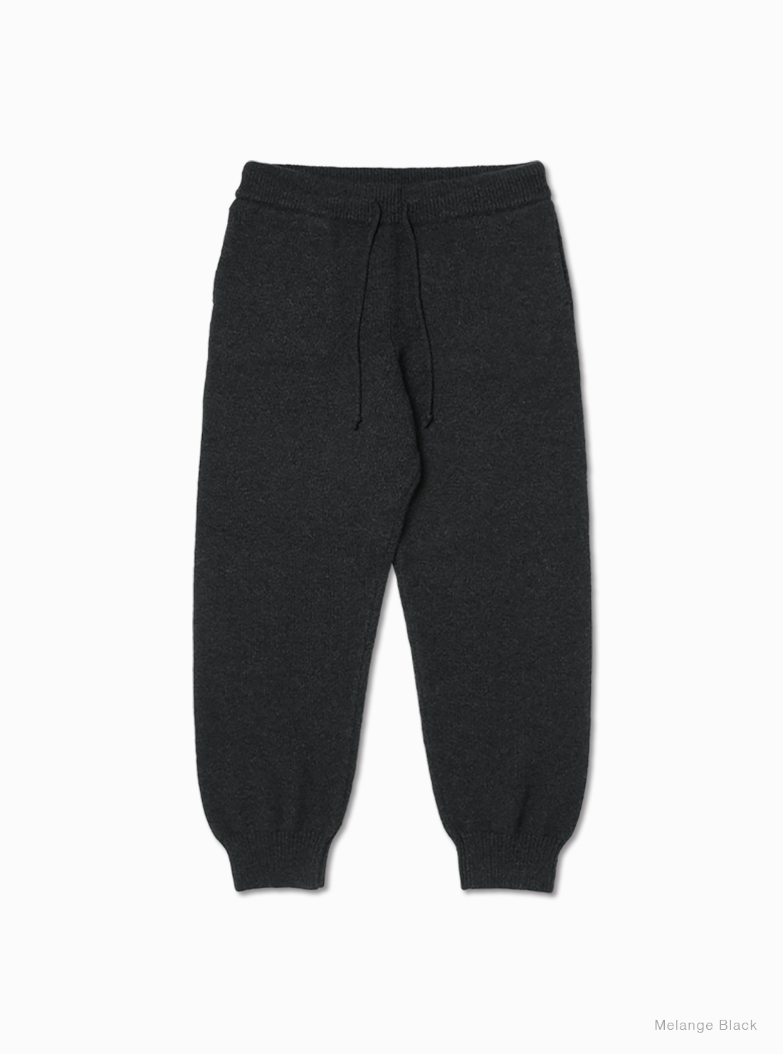 BATONER HEAVY WEIGHT INNOCENT CASHMERE PANTS / MELANGE BLACK