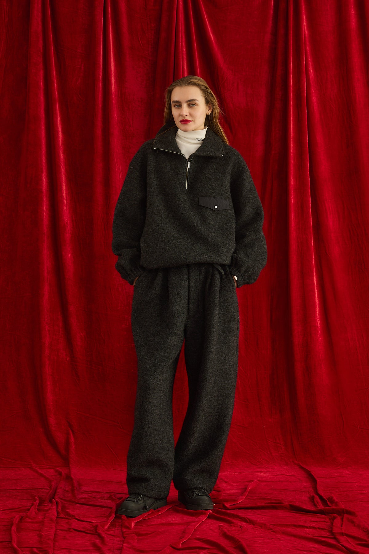 Oblada WOOL FLEECE TOPS C.GRAY