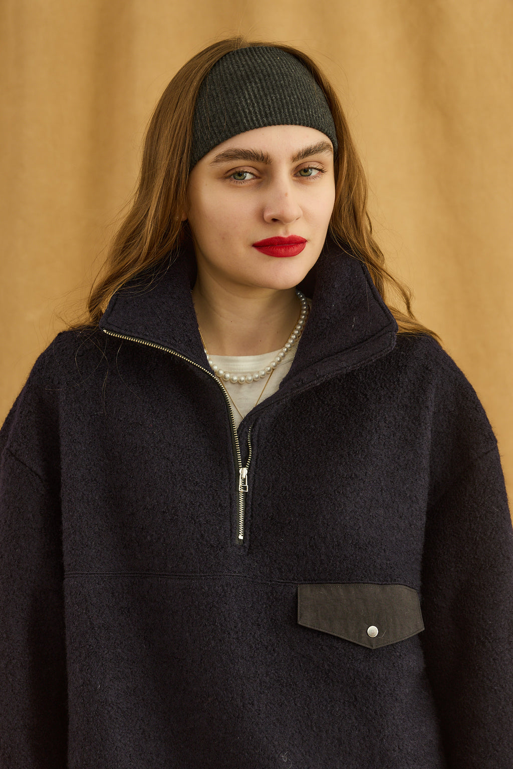 Oblada WOOL FLEECE TOPS NAVY