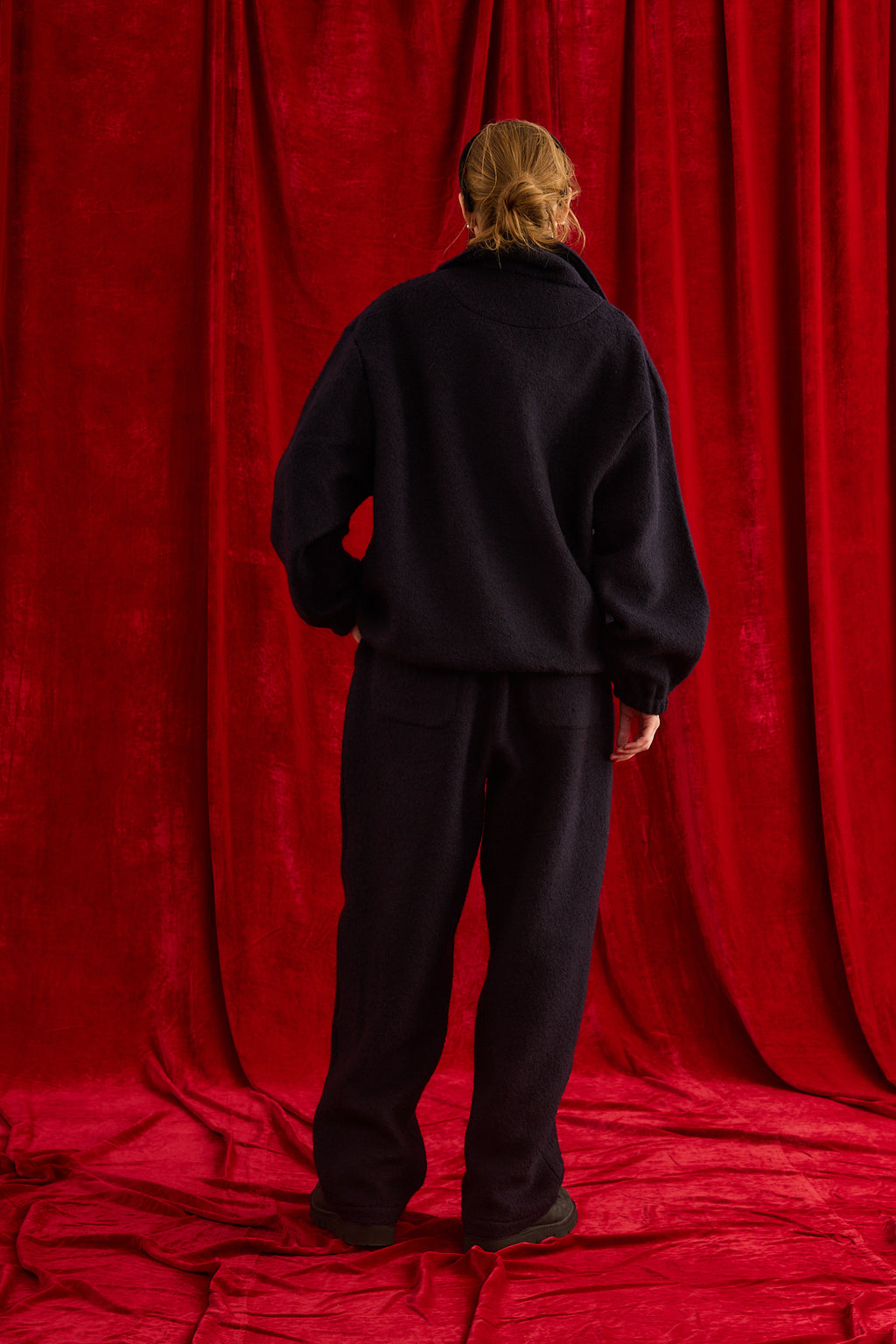 Oblada WOOL FLEECE TOPS NAVY