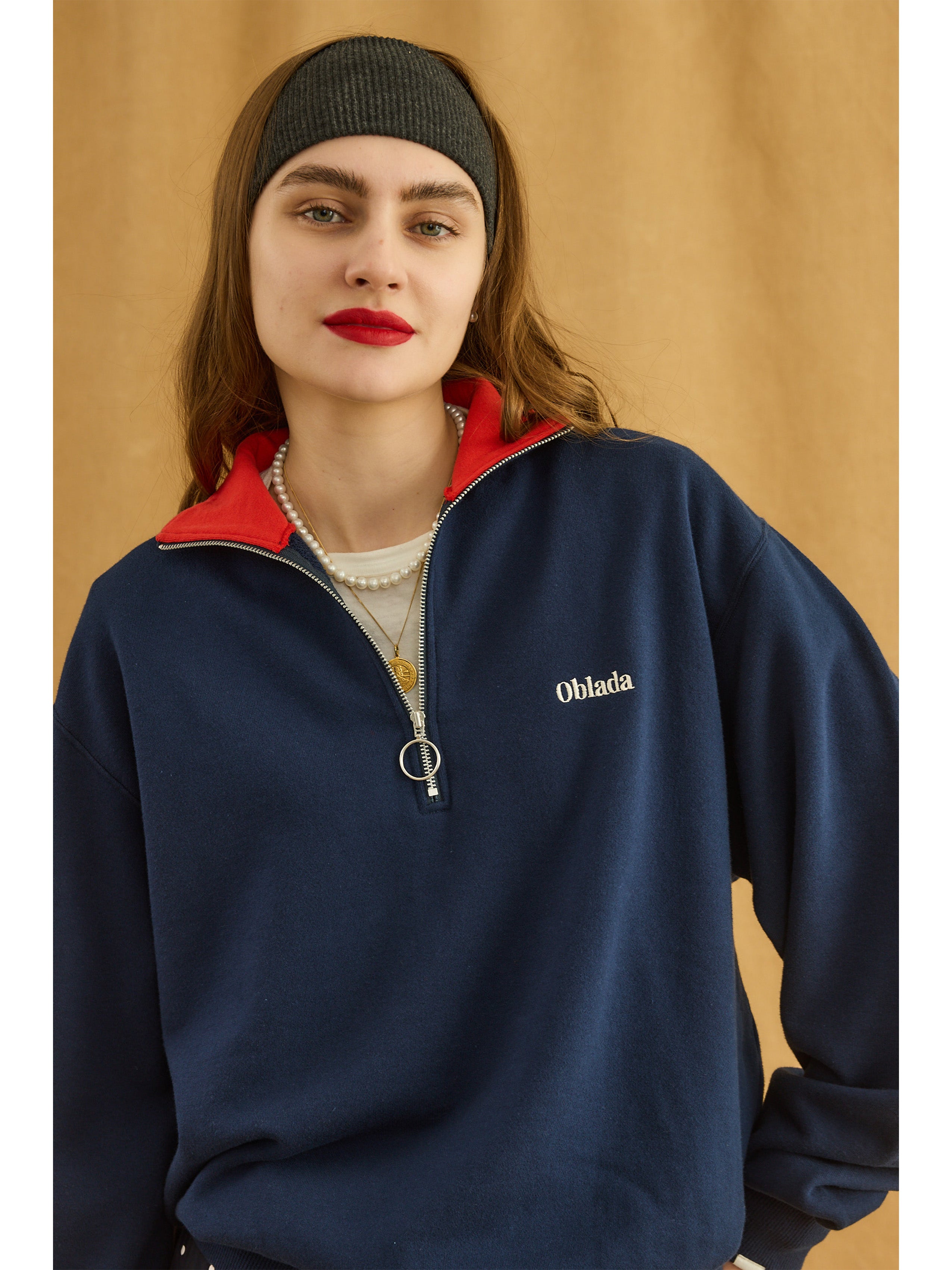 HALF ZIP SWEAT