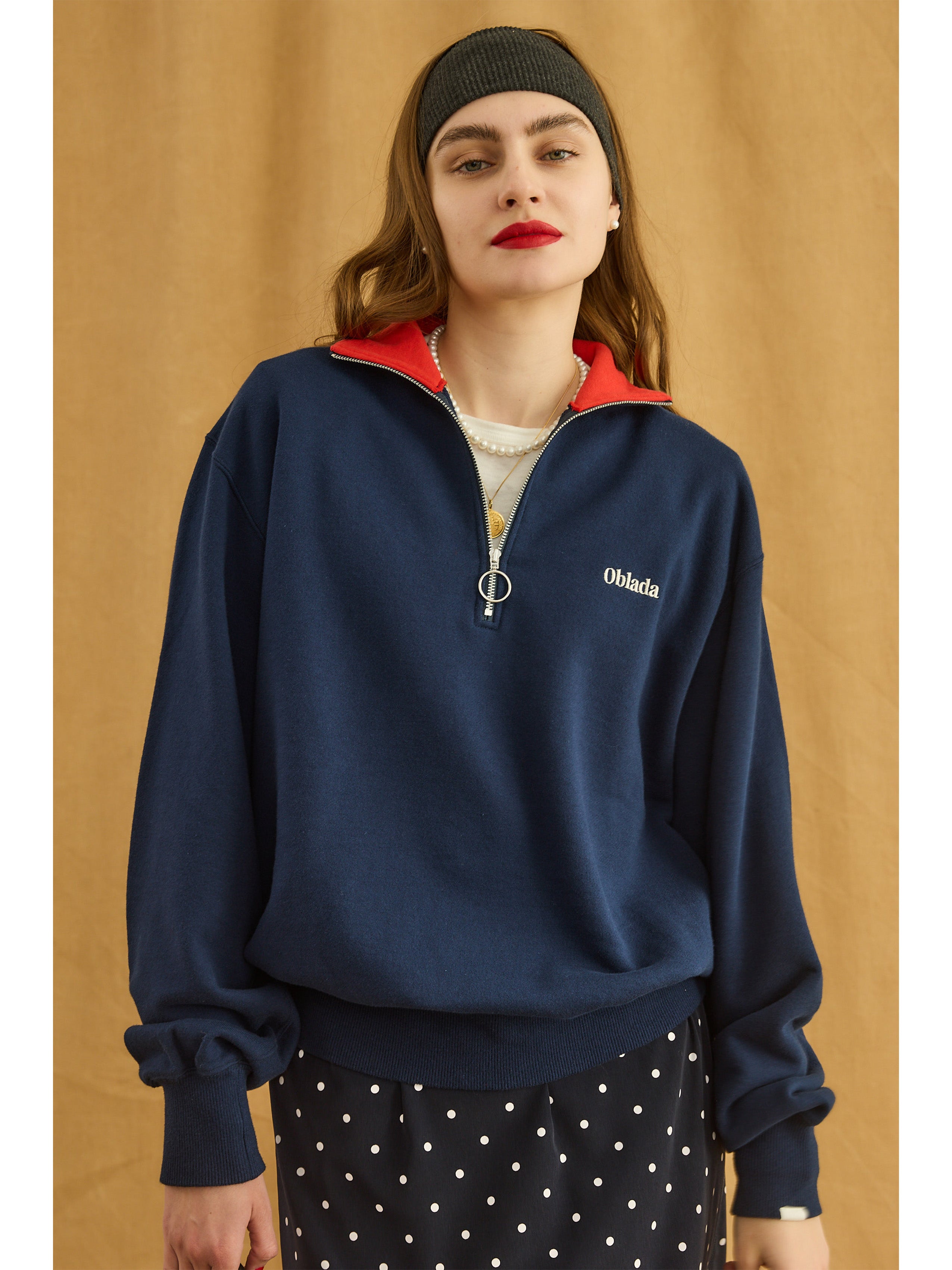 HALF ZIP SWEAT