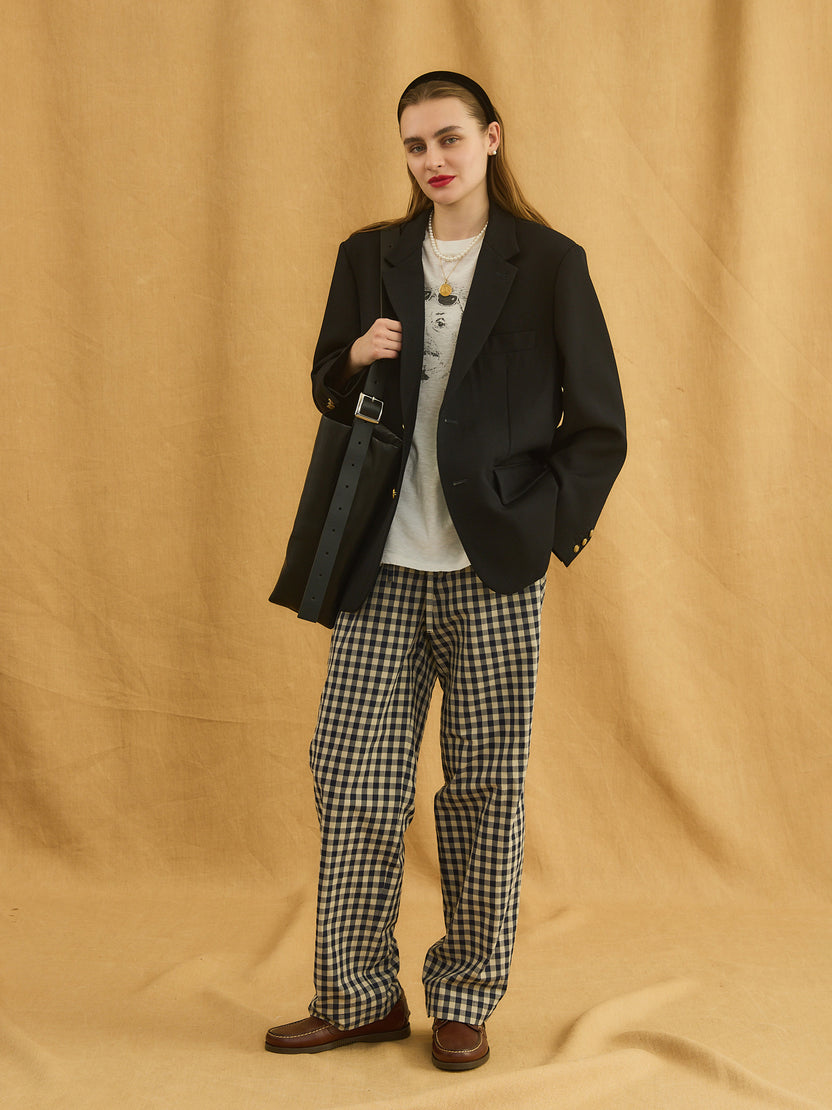 GINGHAM CHECK PANTS