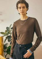 SHEER LONG SLEEVE TEE