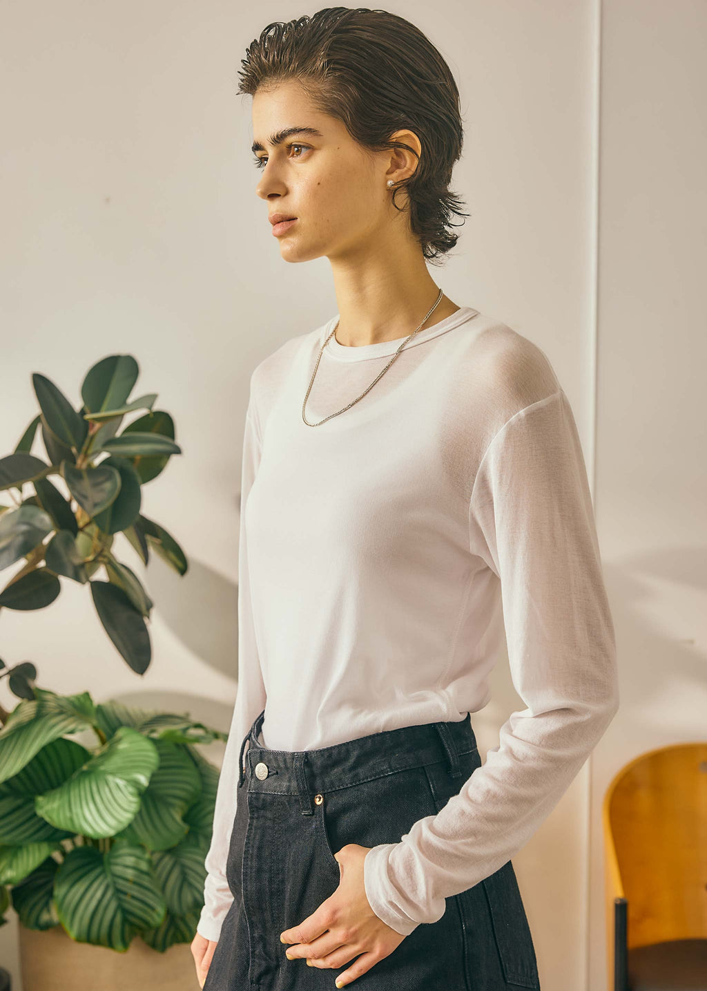 SHEER LONG SLEEVE TEE