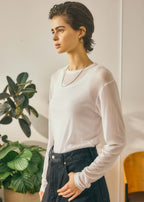SHEER LONG SLEEVE TEE