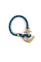 Button Works Anchor WOVEN Bracelet NAVY/MINT 商品画像 4