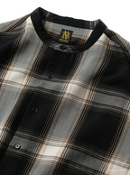 BATONER OMBRE CHECK BAND COLLAR SHIRT 公式商品写真