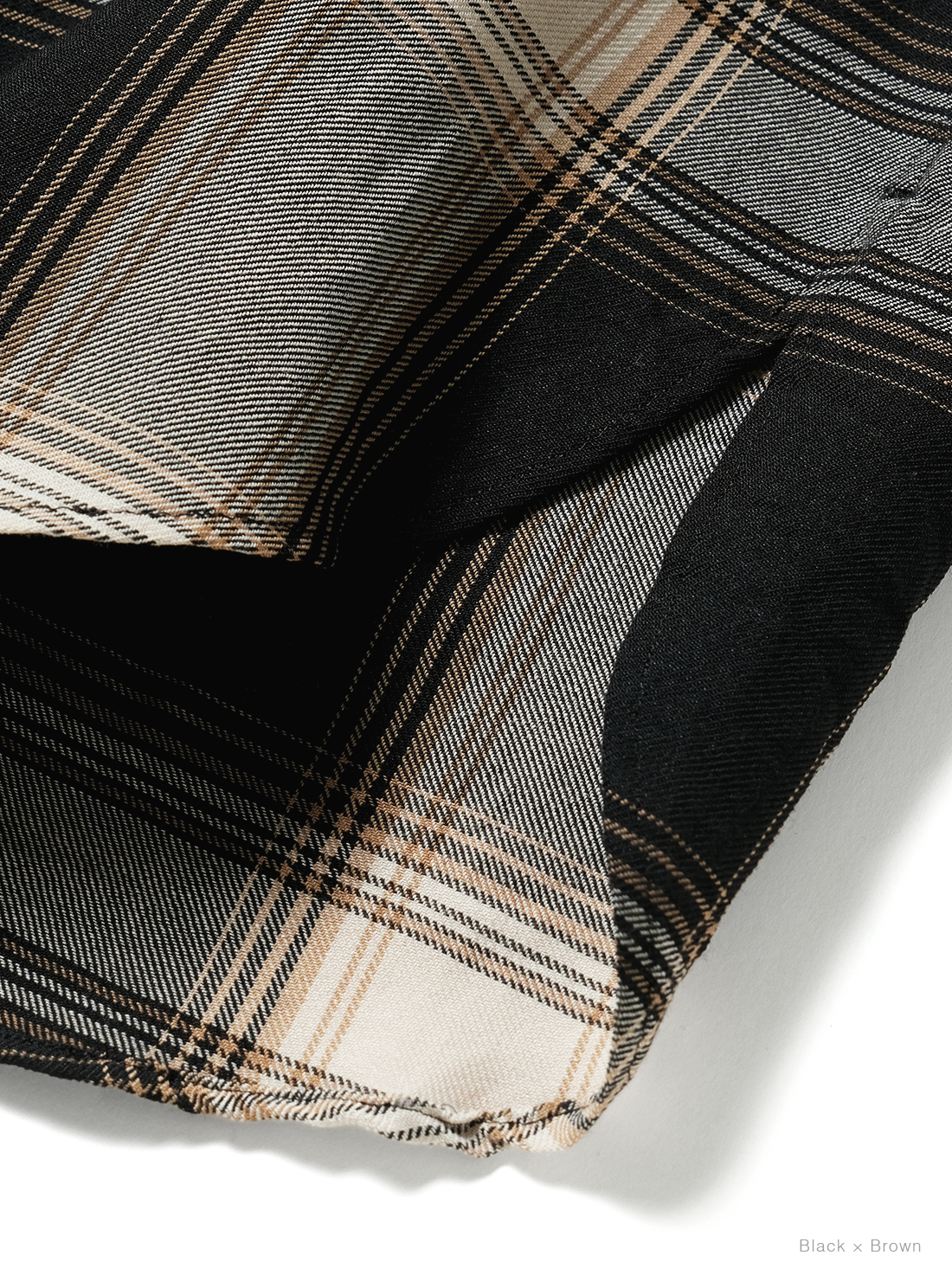 BATONER OMBRE CHECK BAND COLLAR SHIRT 公式商品写真