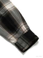 BATONER OMBRE CHECK BAND COLLAR SHIRT 公式商品写真