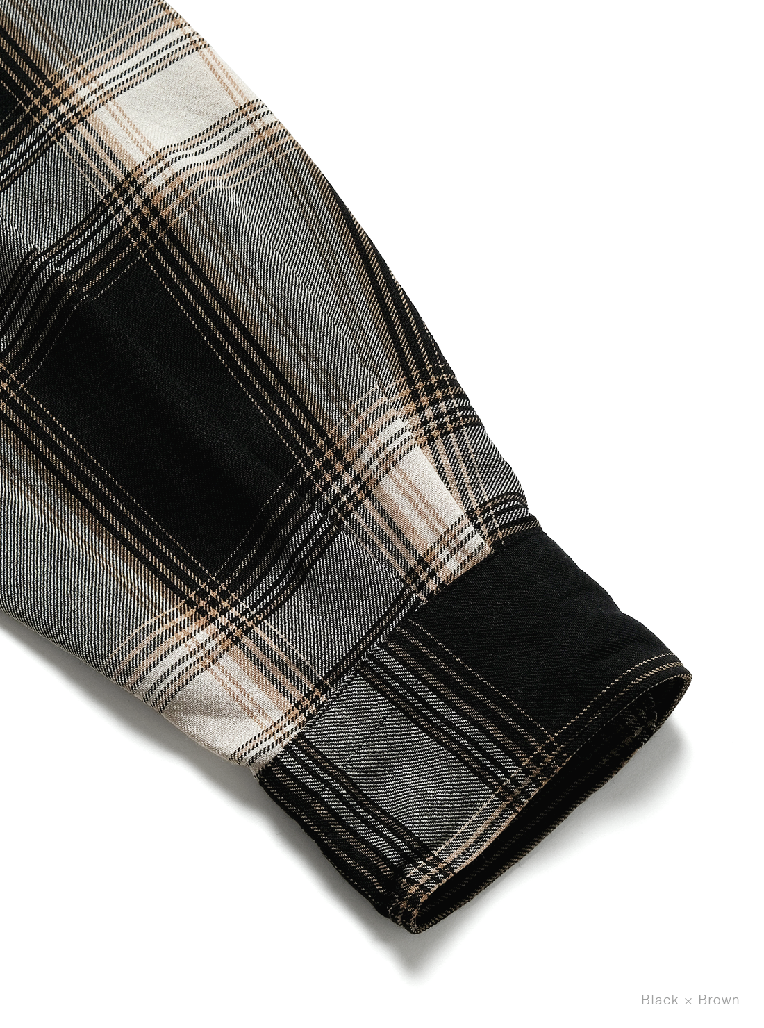 BATONER OMBRE CHECK BAND COLLAR SHIRT 公式商品写真