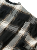 BATONER OMBRE CHECK BAND COLLAR SHIRT 公式商品写真