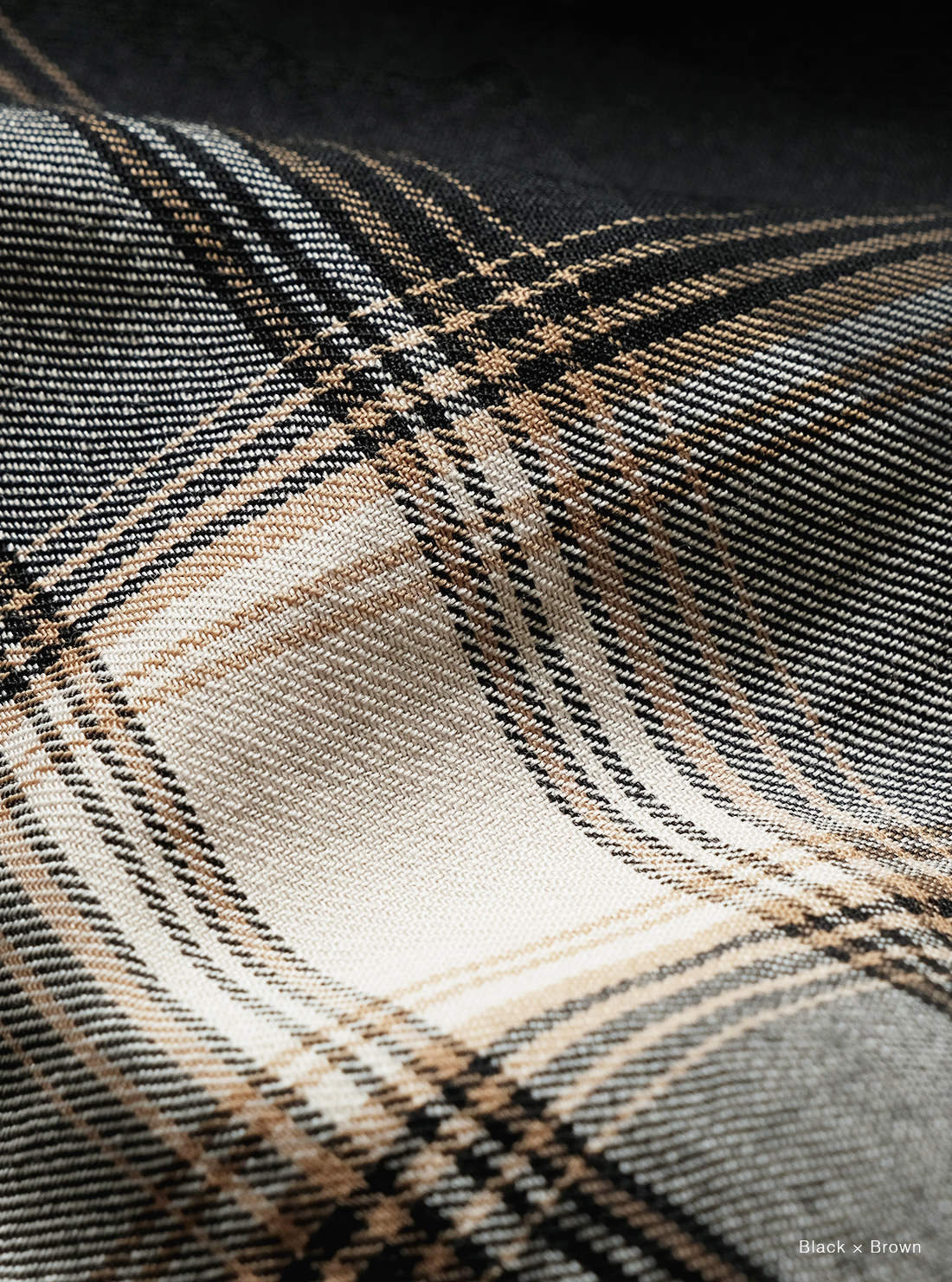 BATONER OMBRE CHECK BAND COLLAR SHIRT 公式商品写真