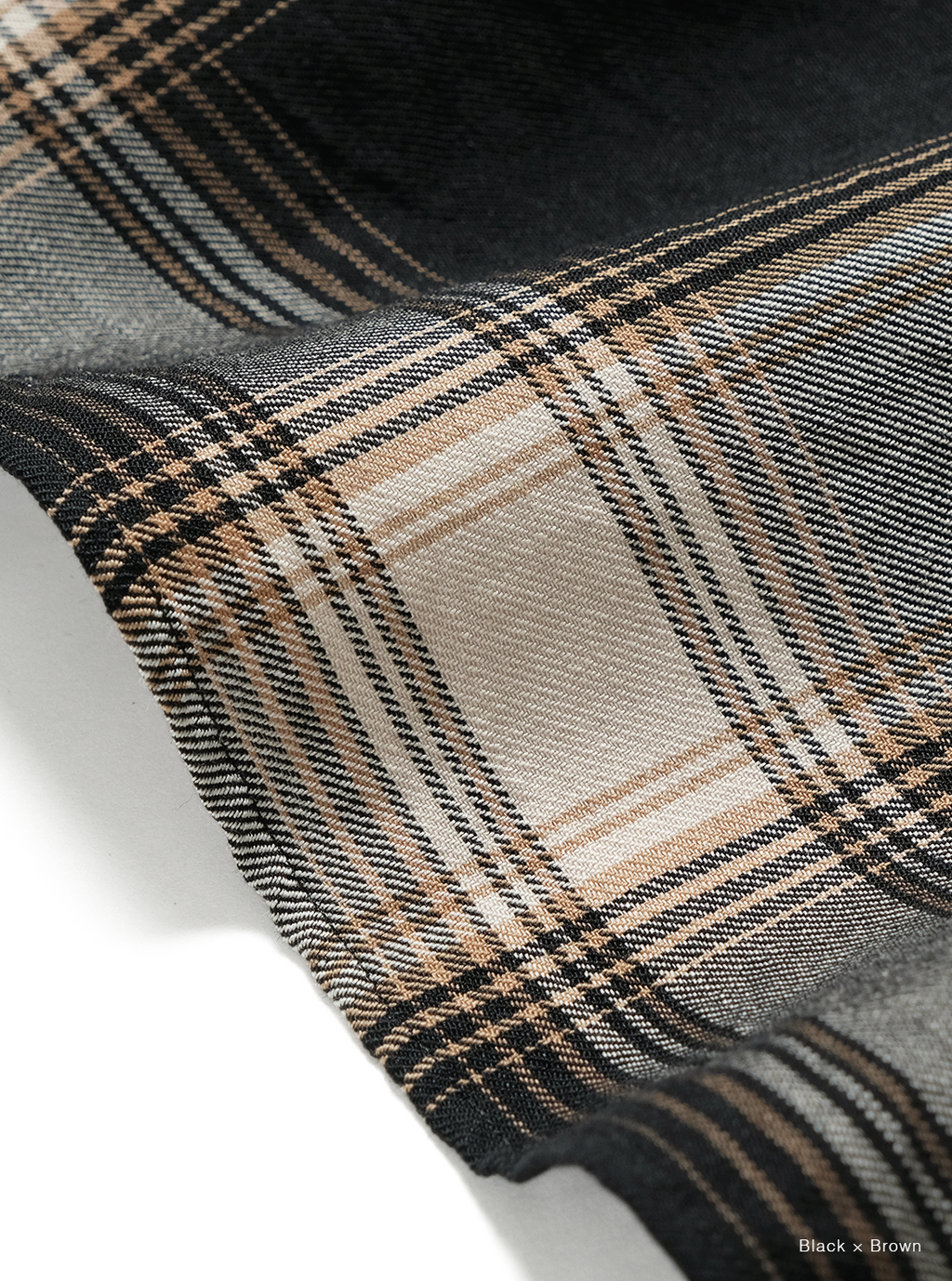 BATONER OMBRE CHECK BAND COLLAR SHIRT 公式商品写真