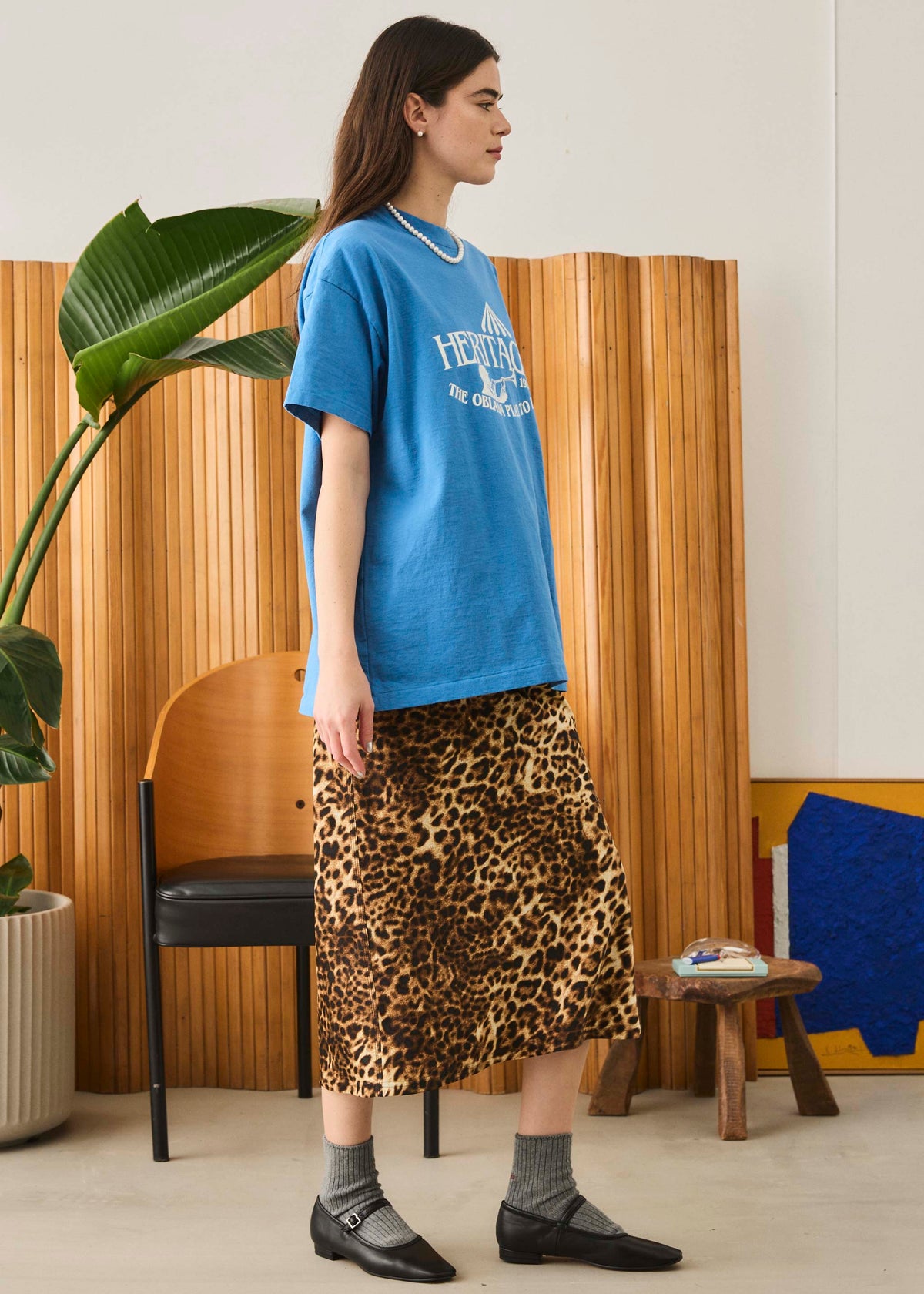 Oblada LEOPARD PRNT SKIRT 公式商品写真