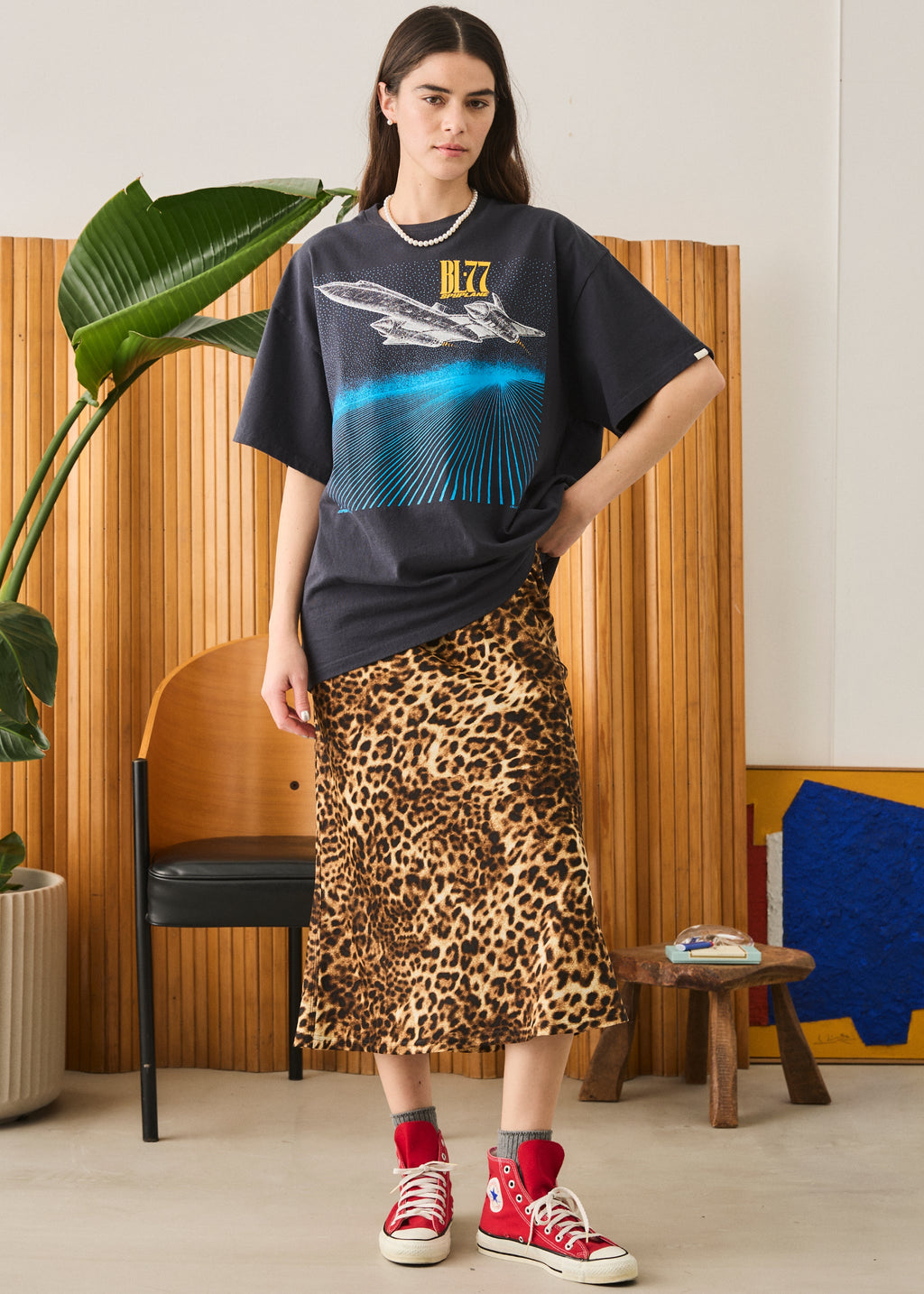 Oblada LEOPARD PRNT SKIRT 公式商品写真