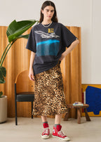 Oblada LEOPARD PRNT SKIRT 公式商品写真
