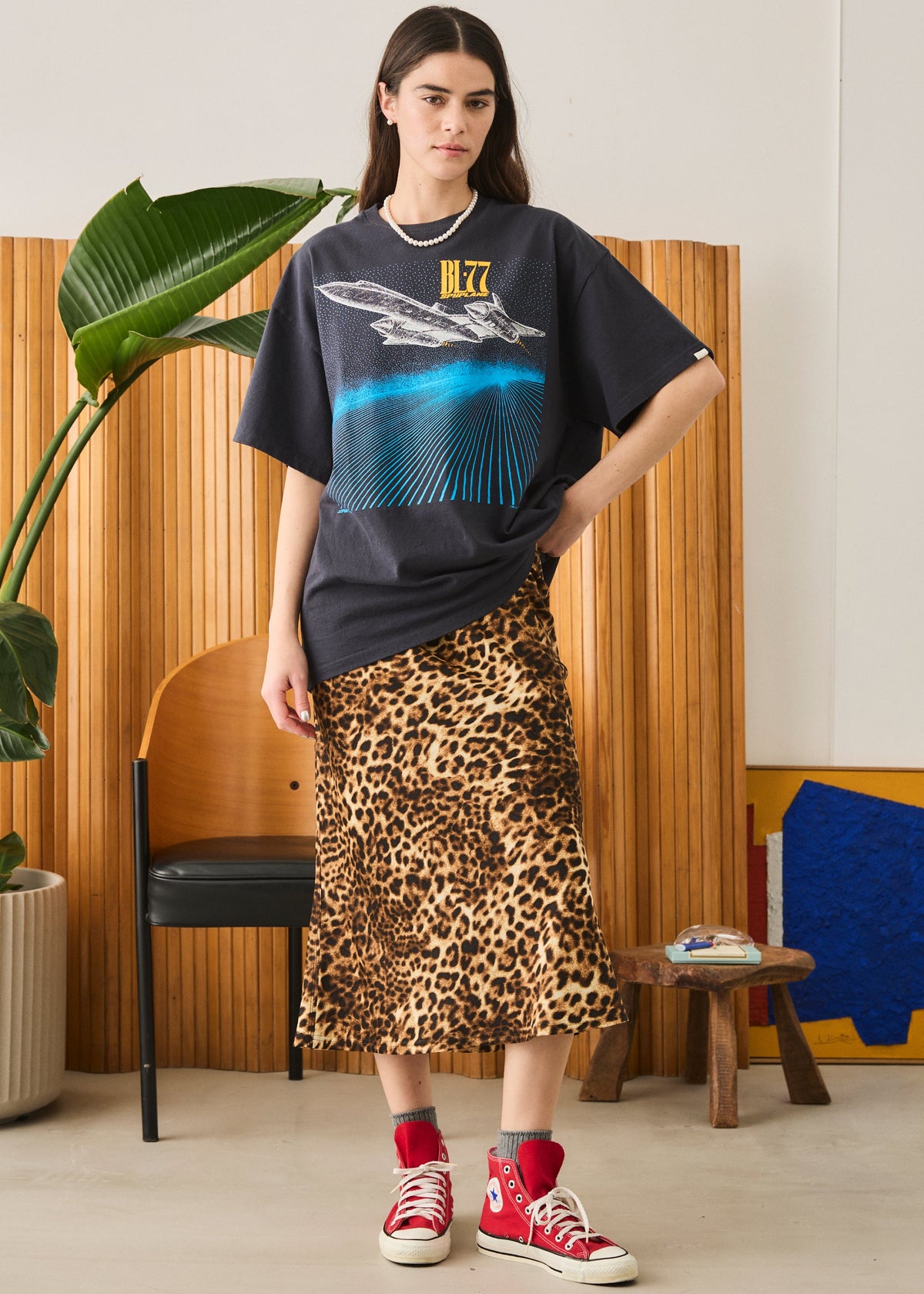 Oblada LEOPARD PRNT SKIRT 公式商品写真