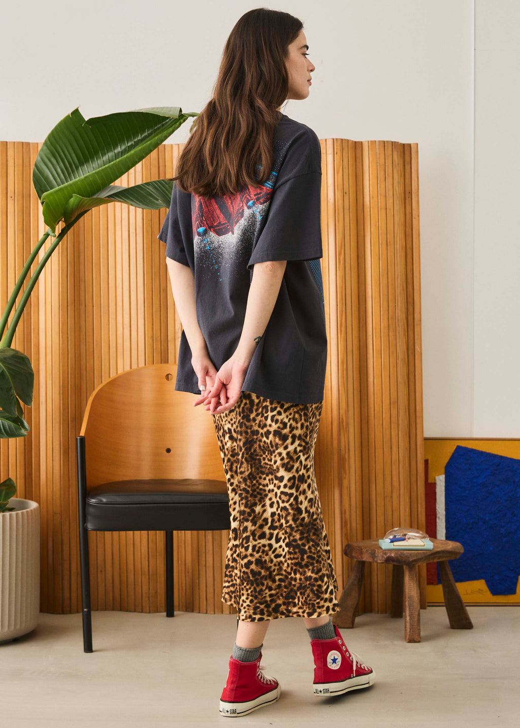 Oblada LEOPARD PRNT SKIRT 公式商品写真