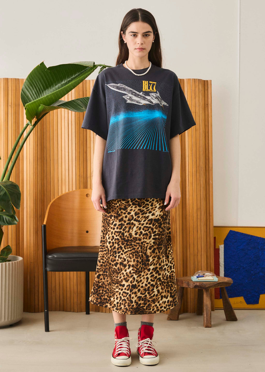 Oblada LEOPARD PRNT SKIRT 公式商品写真