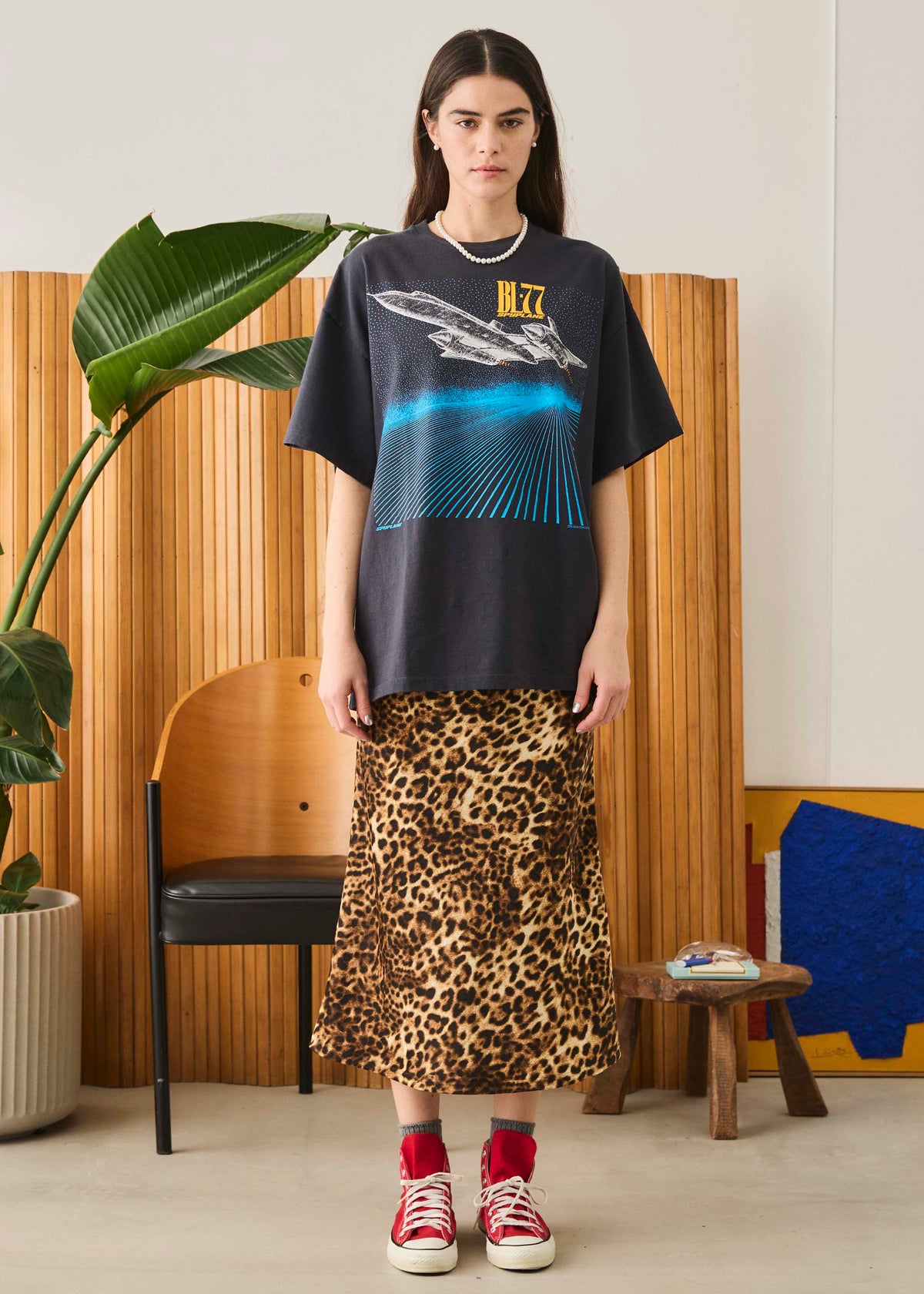 Oblada LEOPARD PRNT SKIRT 公式商品写真