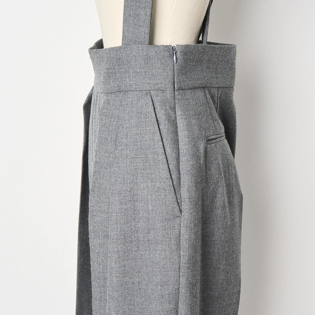 SINME SS15-07 ウールサスペンダーパンツ グレー